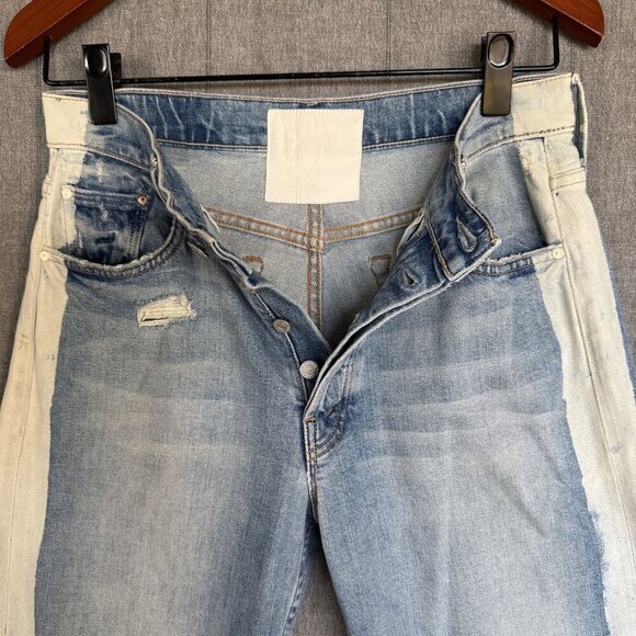 Mother Superior The Trasher 100% Cotton Button Fly Loose Fit Crop Jeans Size 27 - Picture 5 of 16